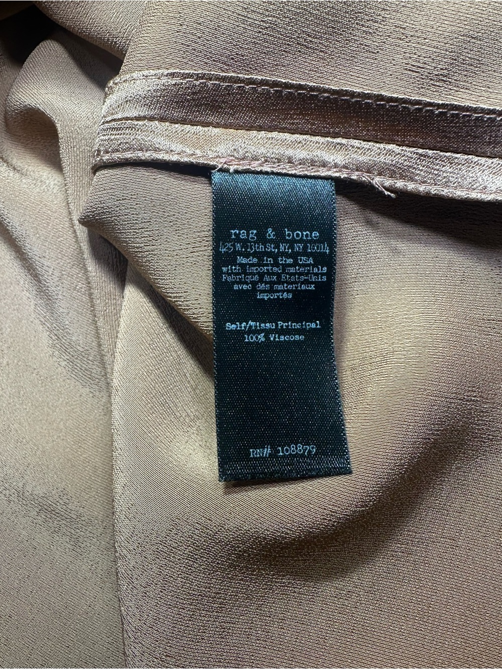 Rag & Bone Satin Copper Shift Dress Women’s Size 4 #chic #classic - Picture 7 of 7